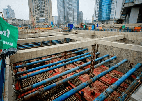 基坑現場施工圖